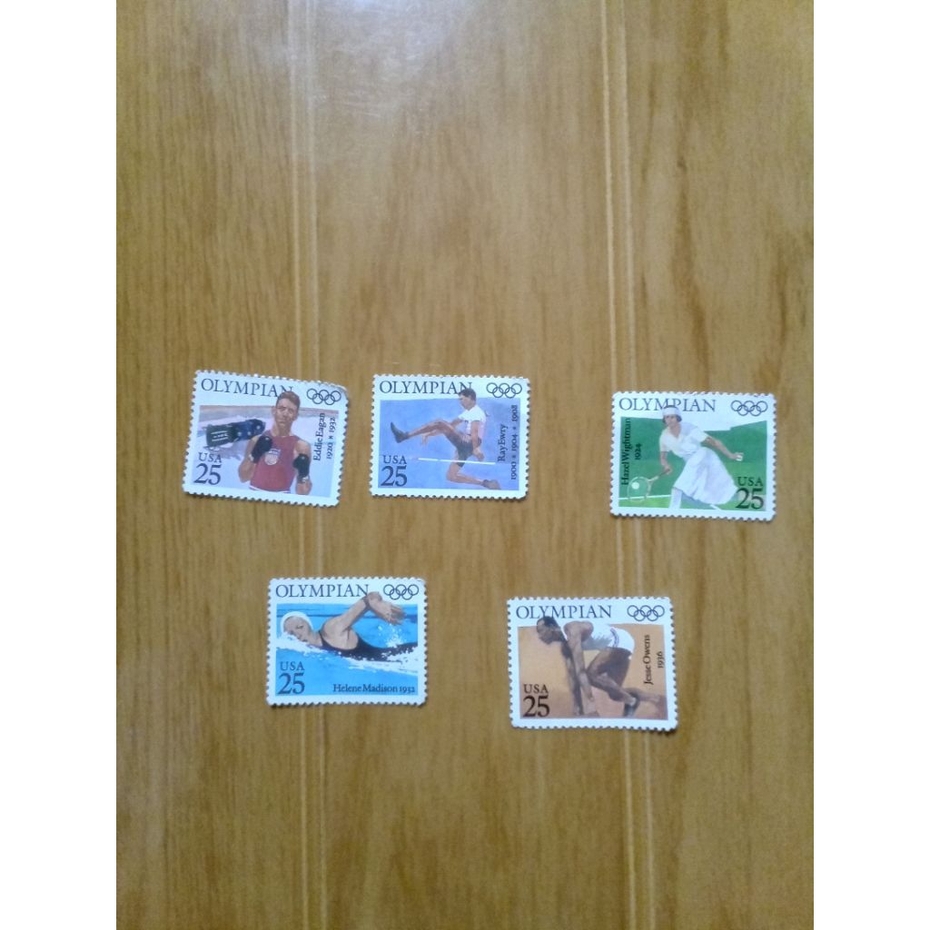 perangko vintage 25 cent edisi olympian