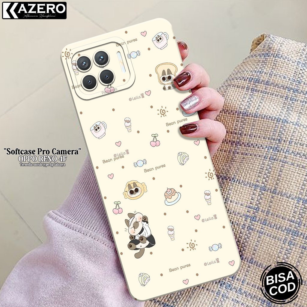 Softcase Pro Camera OPPO RENO 4F - Fashion Case Kartun - Case OPPO RENO 4F Terbaru - Casing OPPO REN