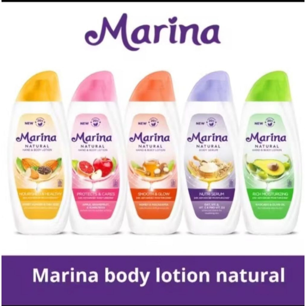 [ Besar ] Marina NAtURAL Hand Body Lotion 313ml