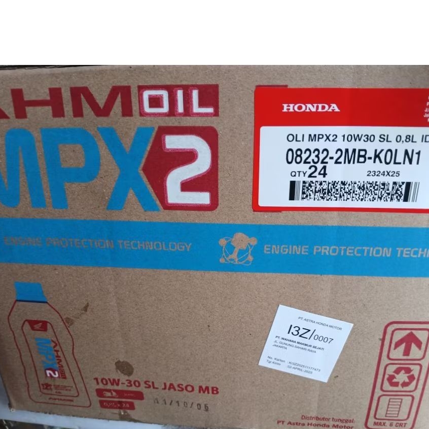Oli MPX2 800 ml Oli Honda Matic MPX2