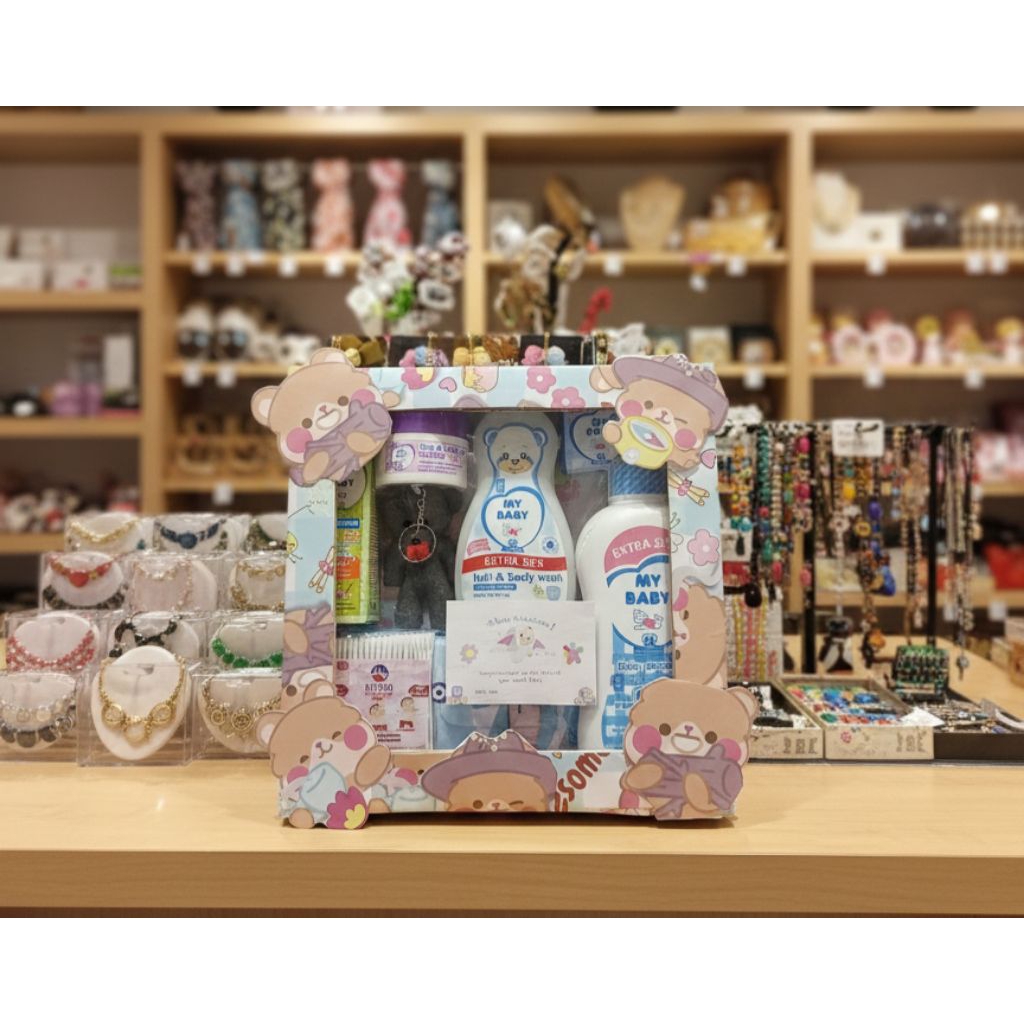 Hampers bayi / kado bayi/ parsel bayi box mika kertas kado