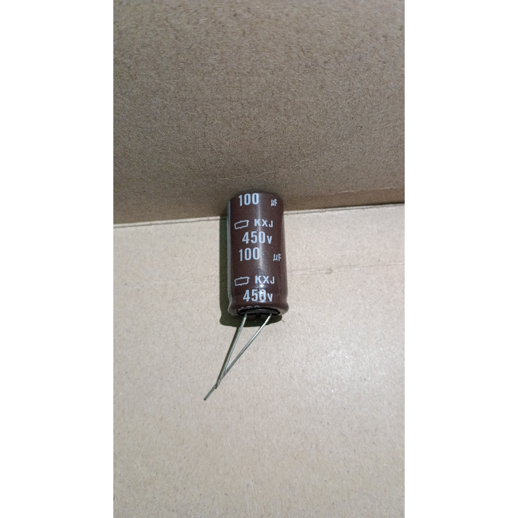5492 kapasitor elco 100uf 100 uf 450v 450volt 450 volt nippon chemicon
