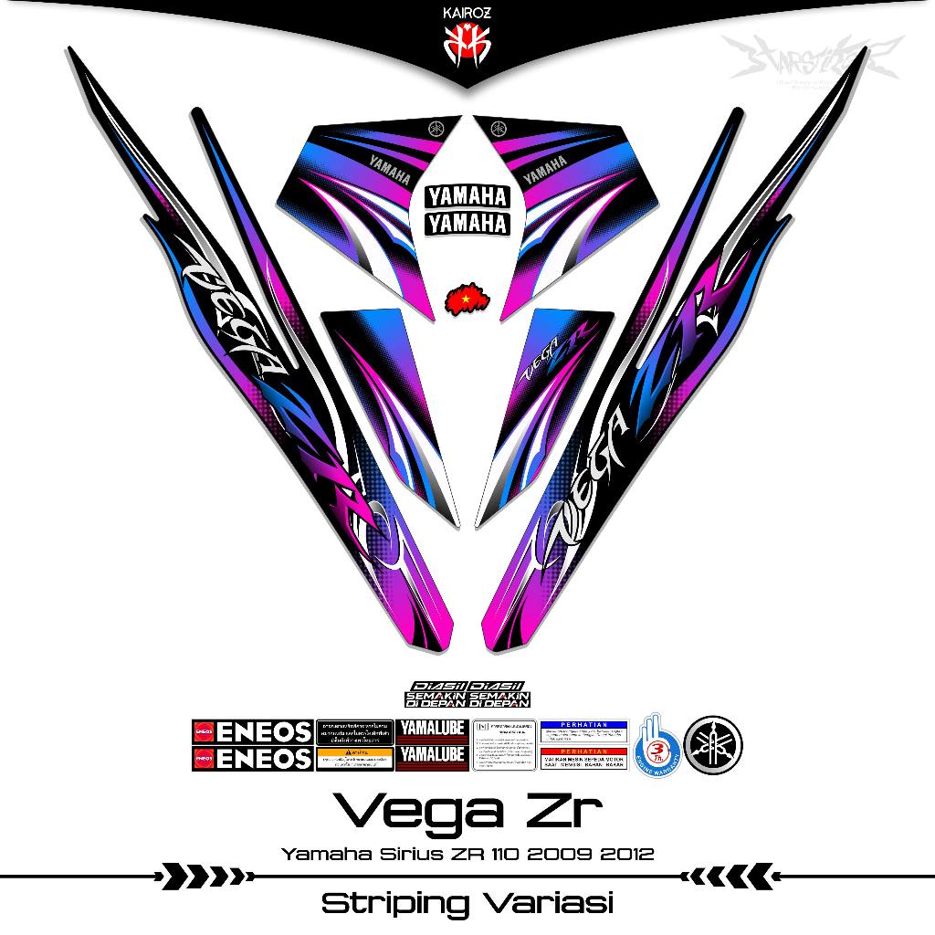 STRIPING YAMAHA VEGA ZR 110 LAMA STIKER STICKER VARIASI SIRIUS 2008 2009 2010 2011 2012 K16