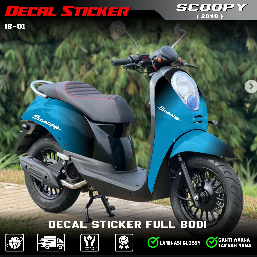 DECAL STICKER HONDA SCOOPY KARBU (2010) || DECAL VARIASI SIMPLE KEREN