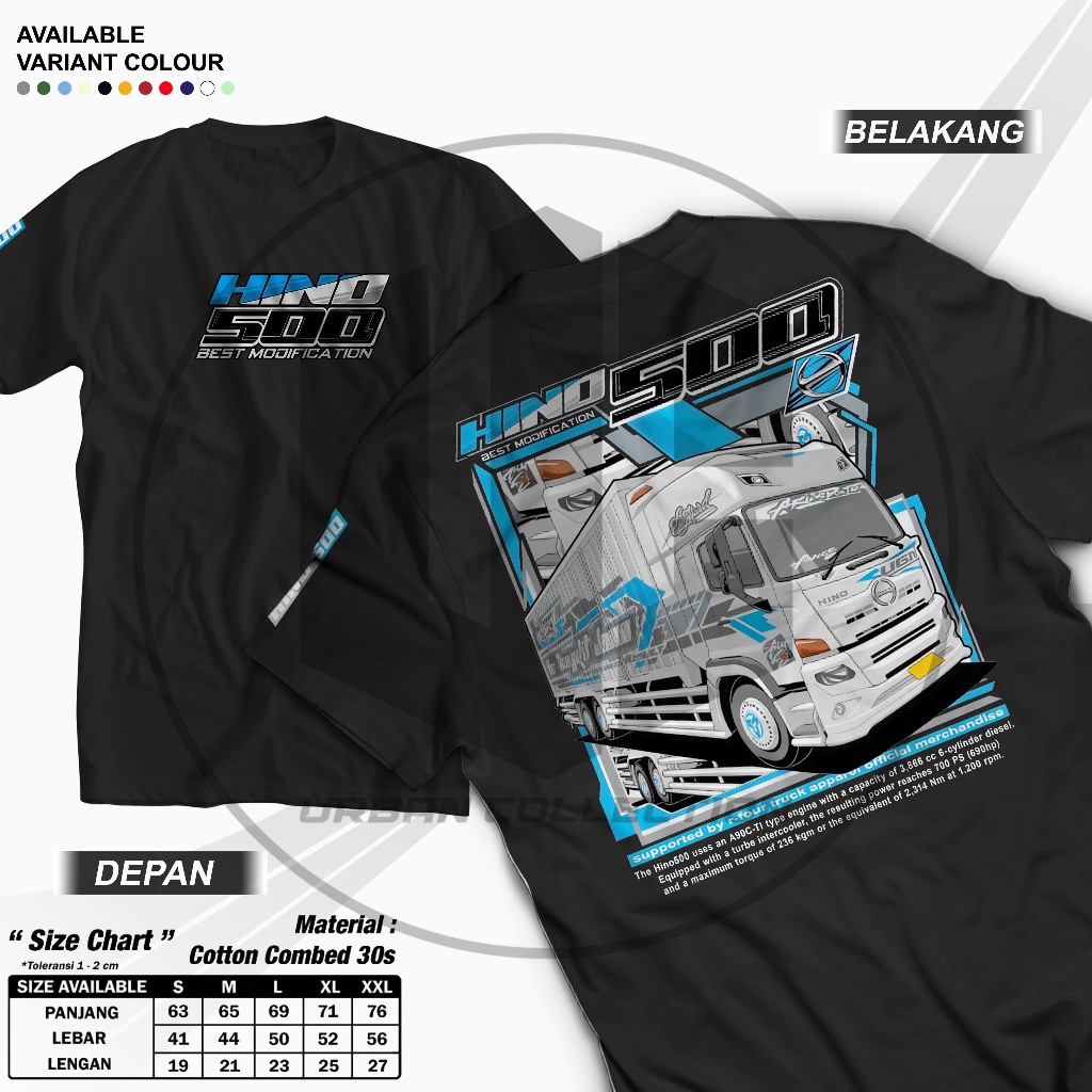 RFR069 - kaos truk hino 500/kaos truk terlaris/kaos truk terbaru