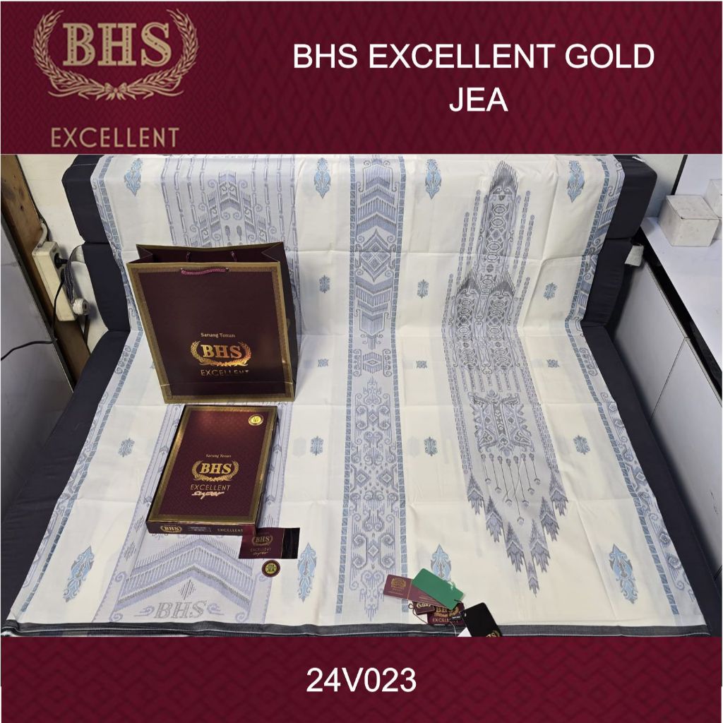 Sarung Tenun BHS Excellent Gold JEA 100% Original / Sarung BHS Excellent Gold type JEA