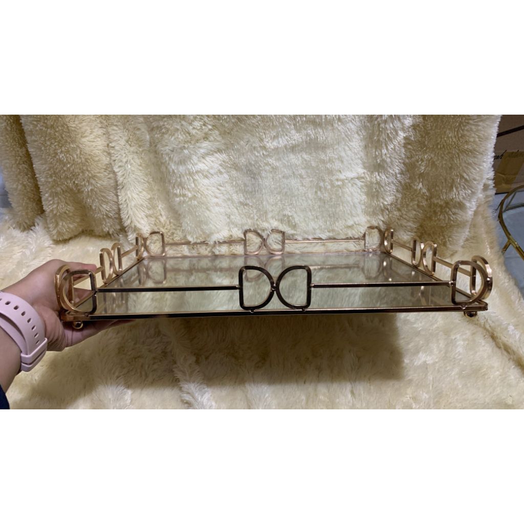 BOX HANTARAN TRAY DIOR + TUTUP AKRILIK + PACKING KAYU