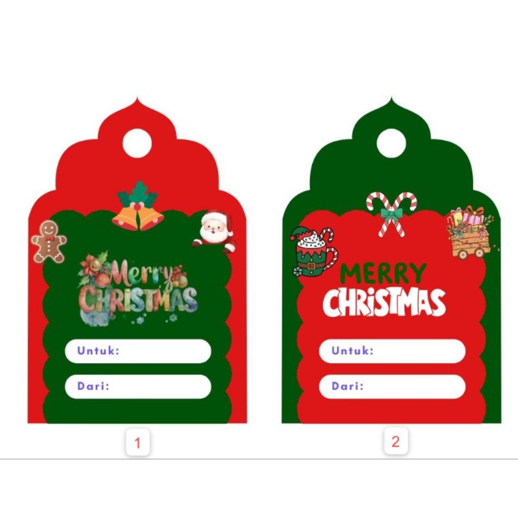 (36pcs) hang tag natal/hang tag cantik/hang tag lucu/hang tag custom
