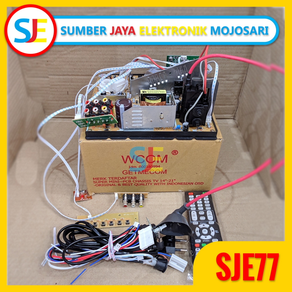 Mesin TV Tabung 14-21 inch Digital WCOM + Free Bubble Wrap