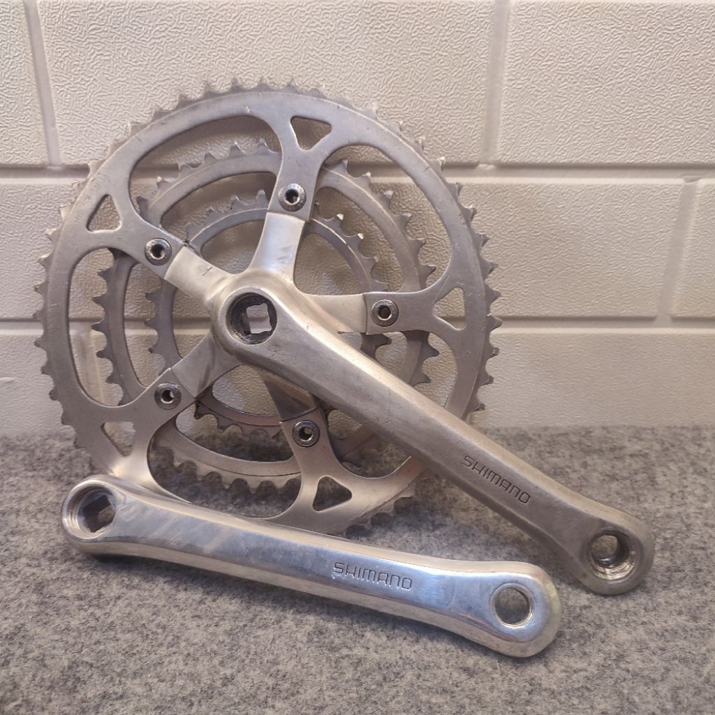 crankset shimano deore xt fc-6206 aka deer head vintage mtb gravel commuter touring sepeda