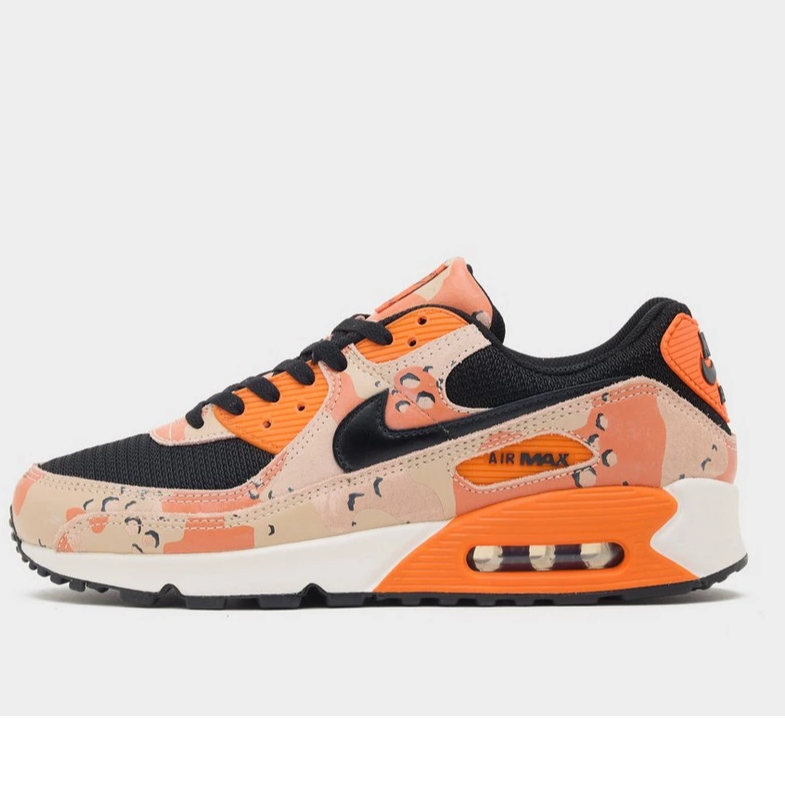 SNEAKERS - AIR MAX 90 PREMIUM BIO BEIGE/SAFETY ORANGE PHANTOM BLACK (SEPATU)