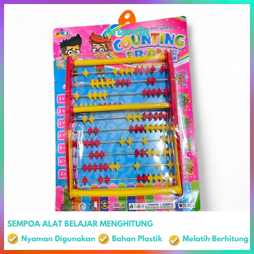 Sempoa Anak Alat Hitung Edukasi – Abacus Belajar Matematika Dasar