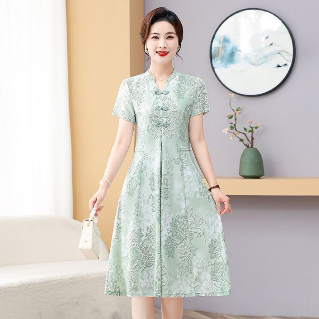 DRESS CHEONGSAM IMPORT CHINA SIZE 4XL