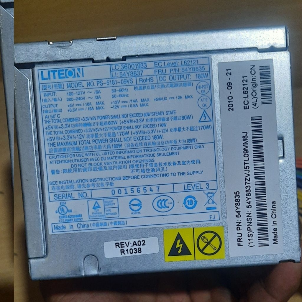PSU LITEON PS-5181-09VS PIN 20+4