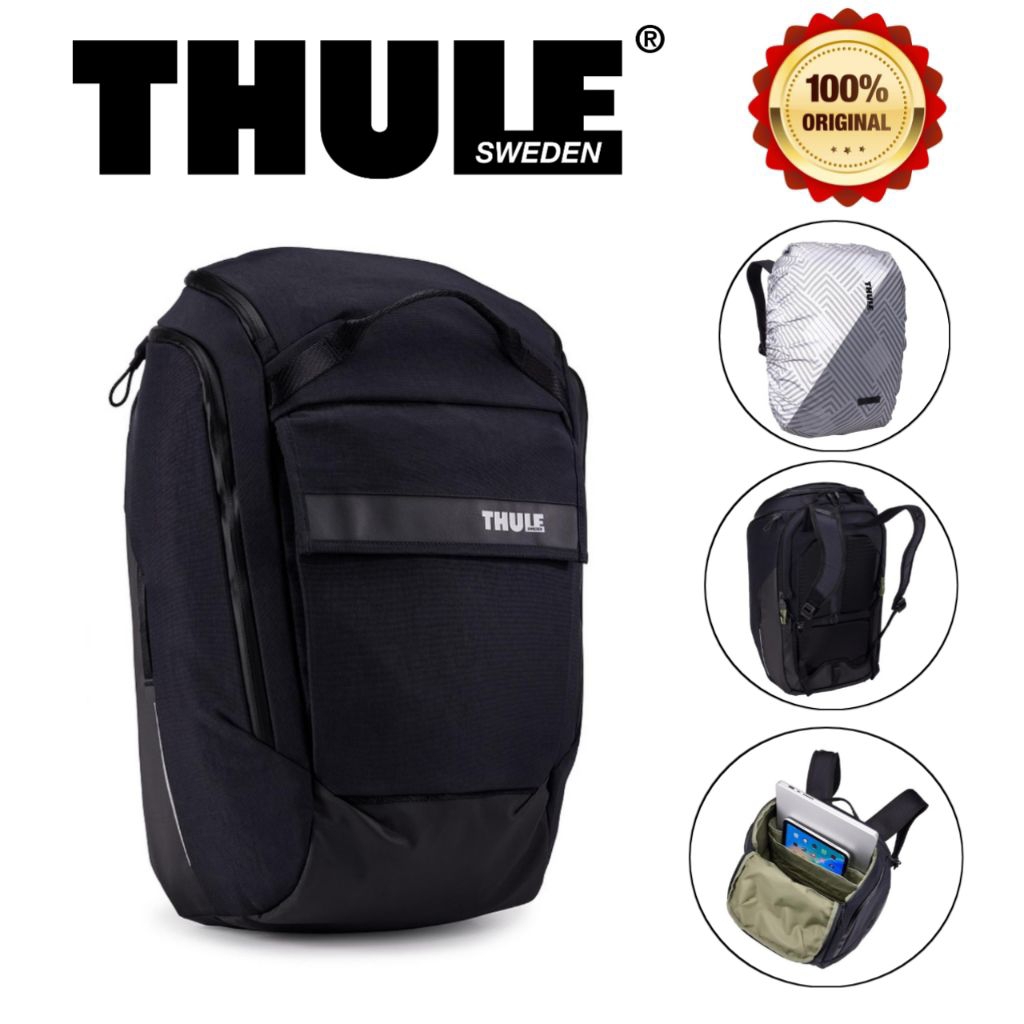 Backpack Traveling THULE PARAMOUNT 26 Liter Original Free Rain Cover - Black