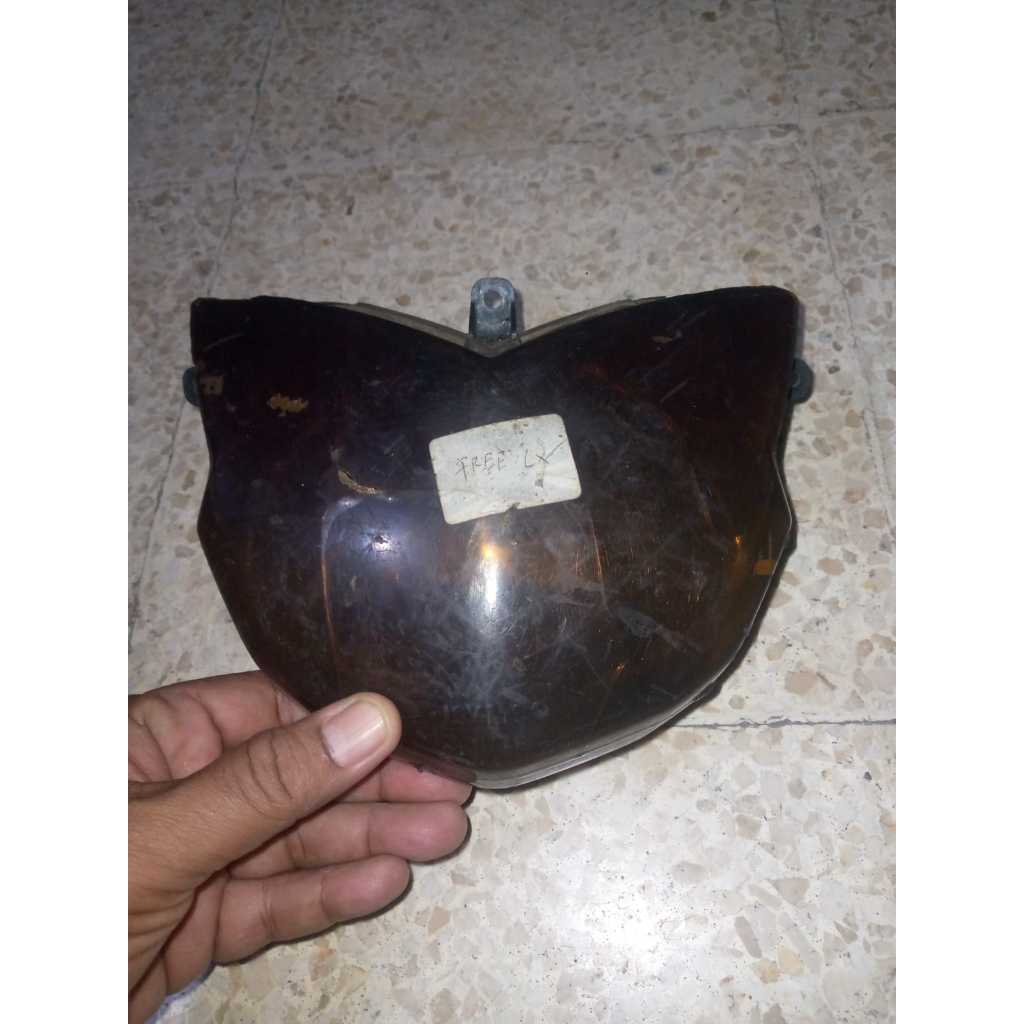 Reflektor Lampu Depan Kymco Free LX ( mika kuning dan disticker ) Ori Copotan