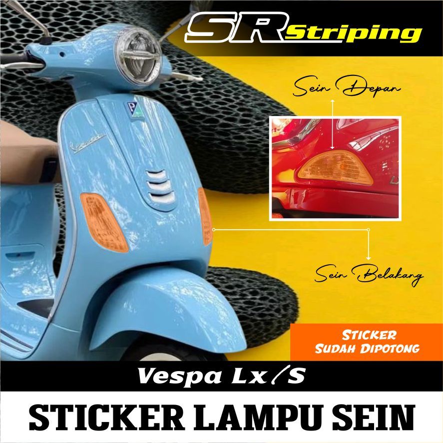 Stiker Lampu Sein Vespa LX / S 125/150 | Stiker Lampu Sein Vespa LX |  Stiker Pelindung Lampu Sein V