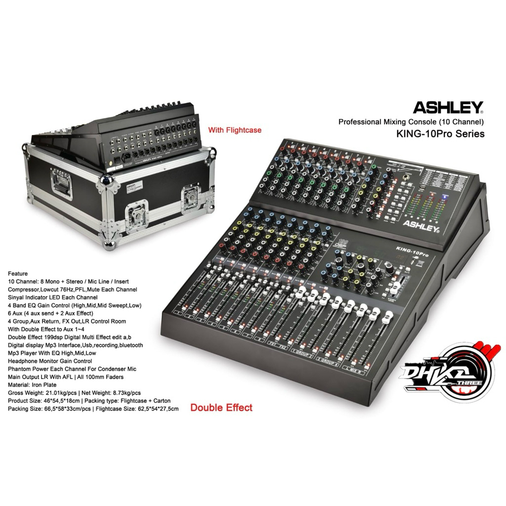 MIXER ANALOG ASHLEY KING 10PRO WITH HARDCASE ORIGINAL / Mixer Ashley King 10Pro With Hardcase Origin