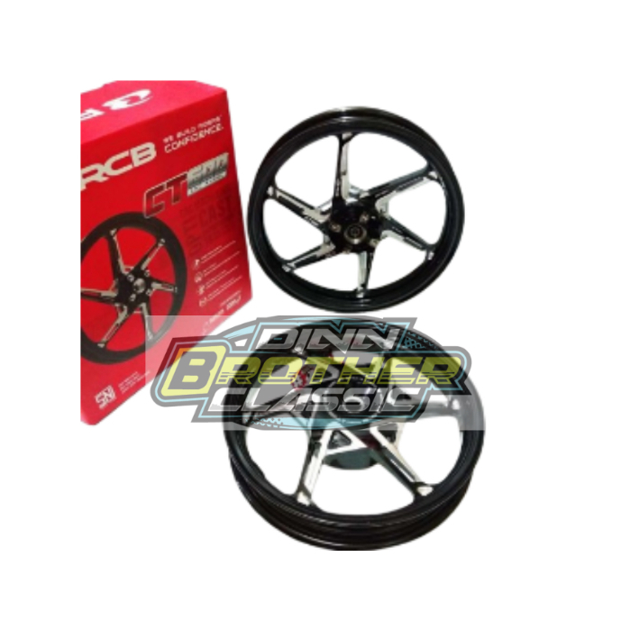 Velg Veleg Racing RCB CT600 Vario 125 Vario 150 Warna Hitam Chrome Ring 14x1.85/2.15