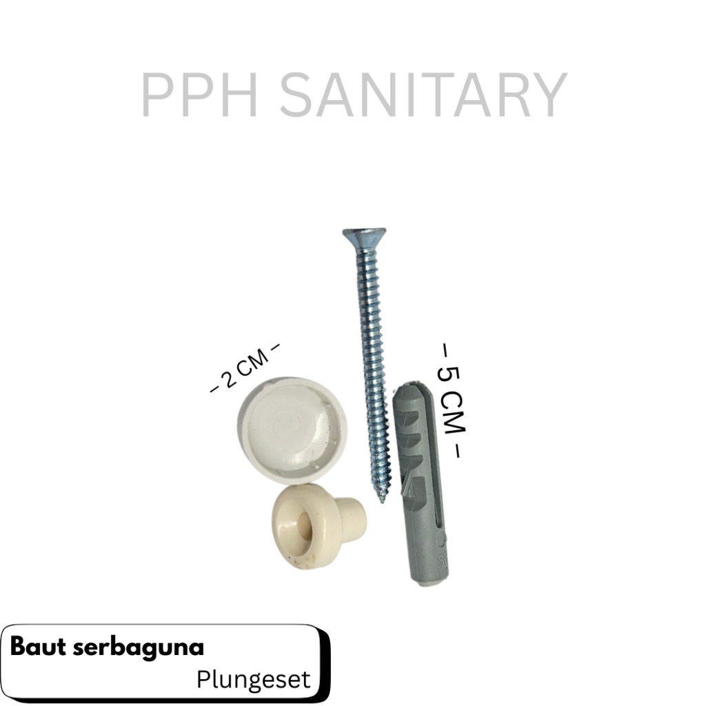 (1 set) Baut plunge set untuk kamar mandi anti karat dan mudah di pasang untuk tipe TA2SV2 // Anti K