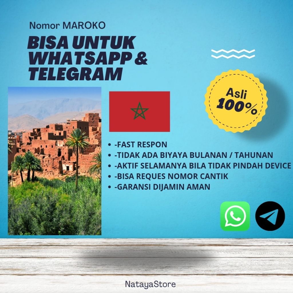 Kartu Perdana Luar Negeri (MAROKO) bisa untuk wa tele dll