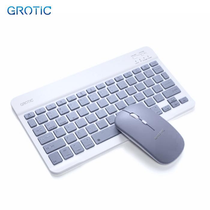 GROTIC Keyboard Wireless Bluetooth Portable 10 inch dengan Mouse