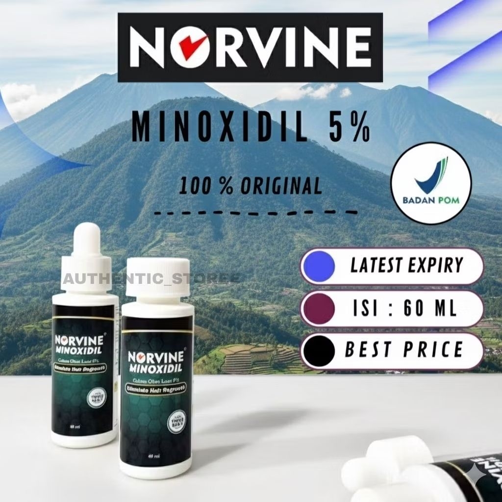 Norvine Minoxidil 5% Penumbuh Rambut Original BPOM