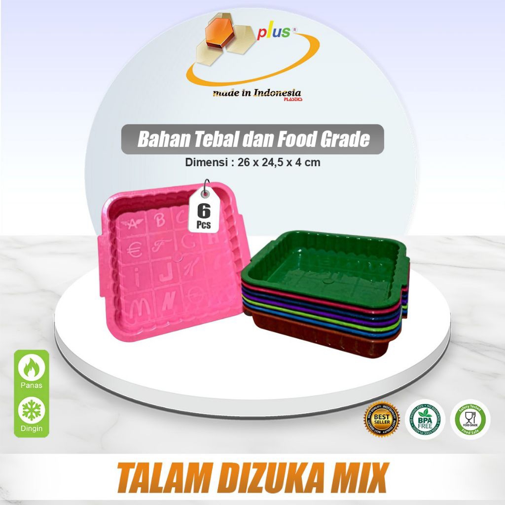 (6PCS) TALAM DIZUKA / NAMPAN PLASTIK / NAMPAN MURAH / NAMPAN SERBAGUNA / TALAM SERBAGUNA / TALAM PLA