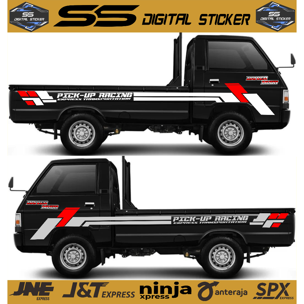 Stiker mobil pick up L300 pick up Suzuki Apv pick up Grandmax Kijang pick up Panther pick up New Car