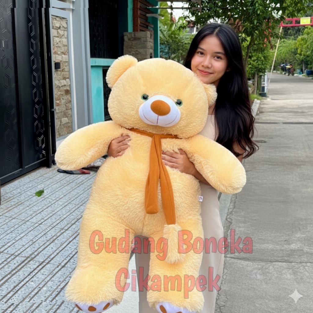 Boneka Teddy Bear Syal Telapak XXL