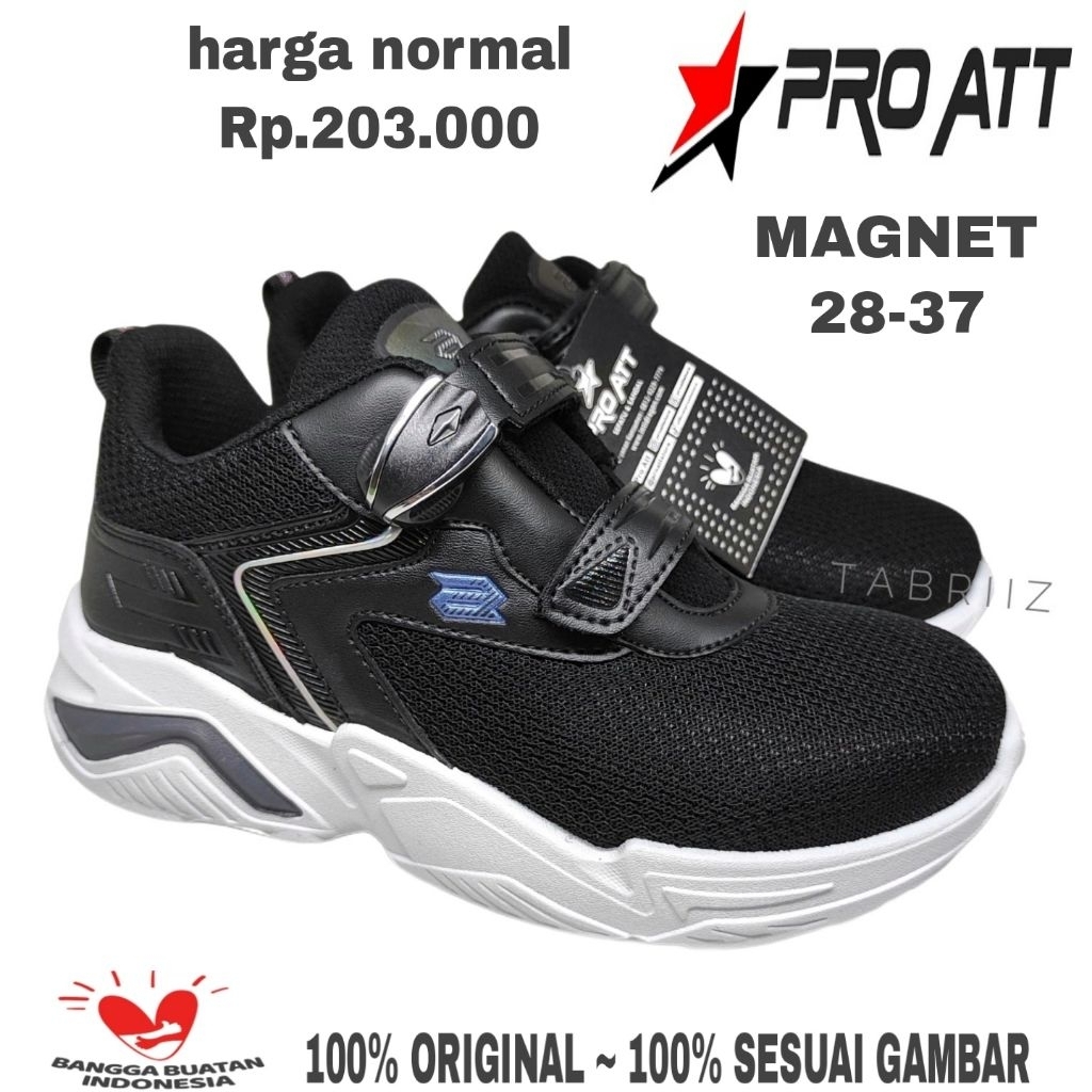 Sepatu Sekolah PRO ATT MAGNET Sepatu Anak TK PAUD SD Sepatu Anak Cowok Cewek - ORIGINAL PRO ATT