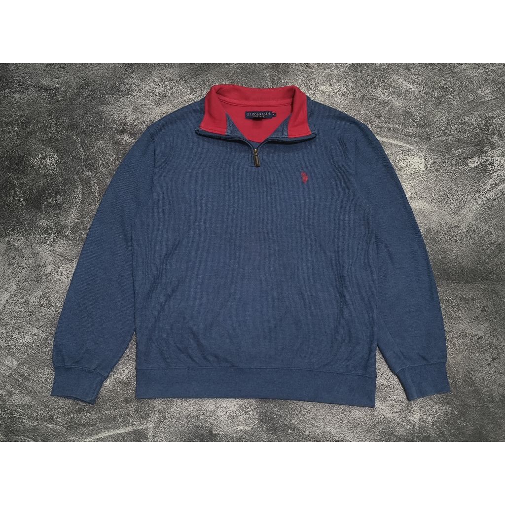 Sweater Jacket Quarter Zip Halfzipped Polo USPA XL