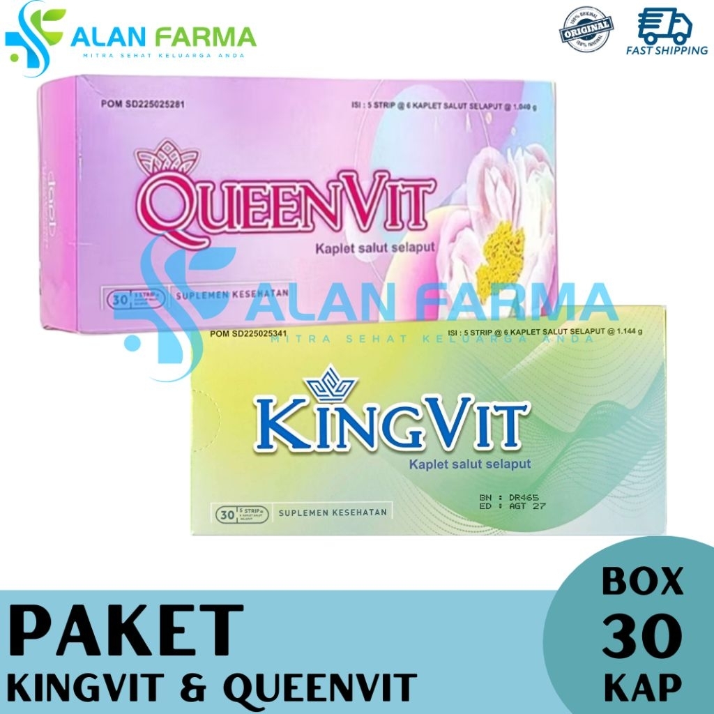 Paket Kingvit dan Queenvit isi 30 Kaplet