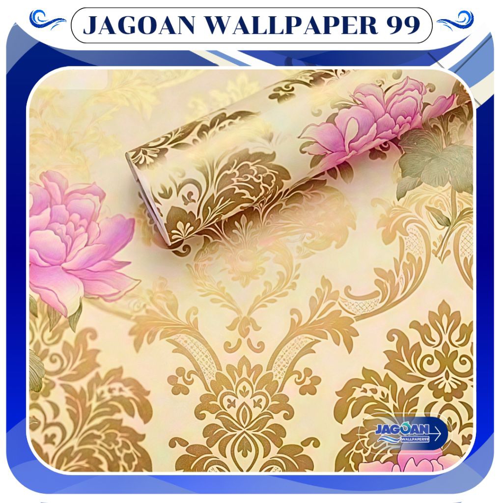 Wallpaper Stiker Dinding Motif Bunga Estetik Wallpaper Dinding Ruang Tamu Batik Bunga