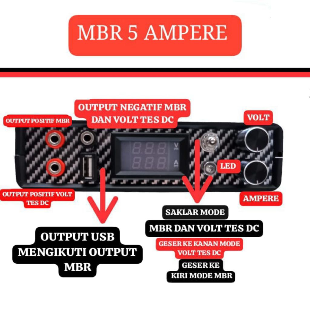 power supply Mbr 5A 24 V Penghancur short Circuit