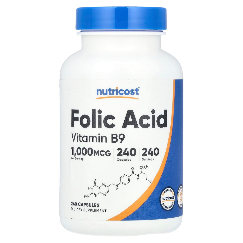 Nutricost Folic Acid 1000 mcg 240 Capsules