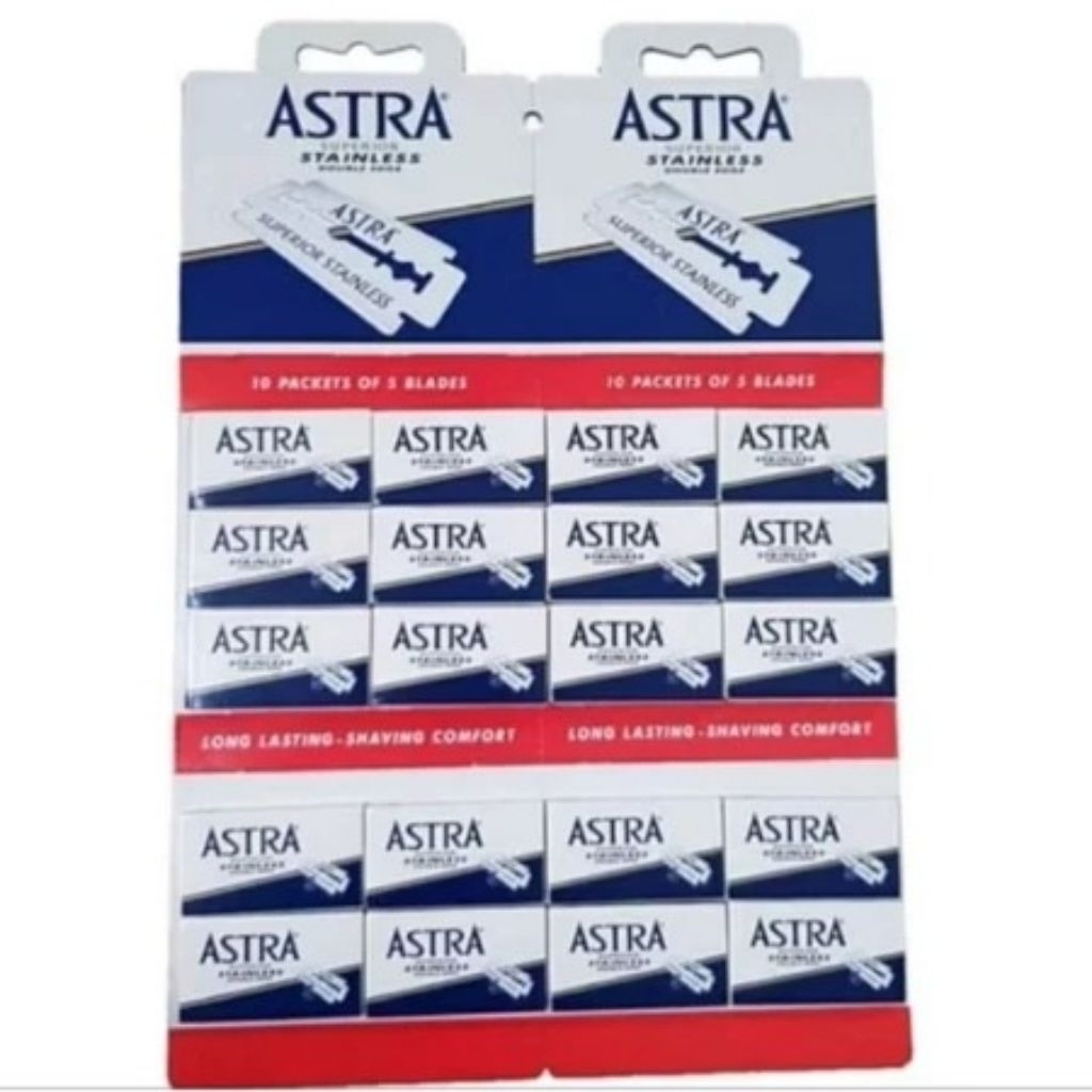 Pisau Silet ASTRA ORIGINAL P & G Gillette Astra Superior Stainless Pangkas Rambut Pisau Silet Cukur 