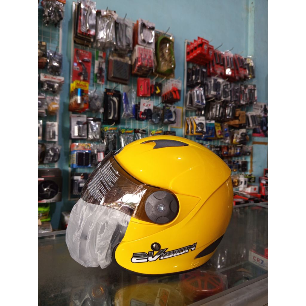 HELM KYT 2VISION KUNING KUNYIT (ukuran L)