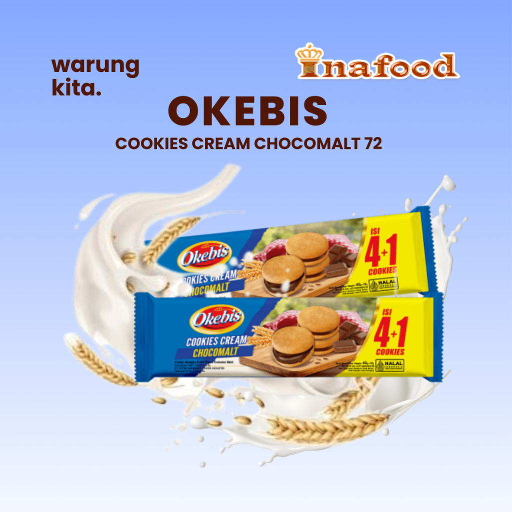Okebis Cookies Cream 72 Chocomalt (1 KARTON 72 PCS)