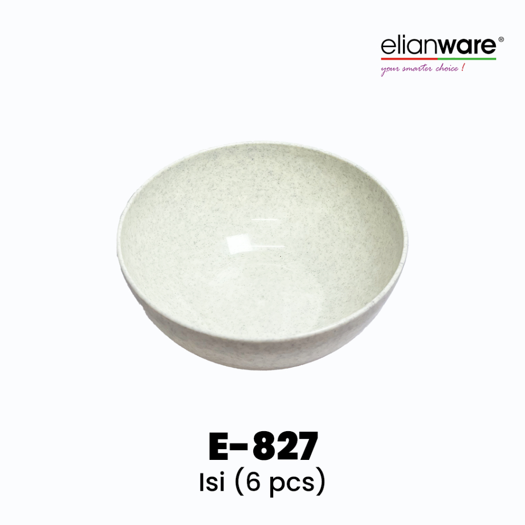 Elianware (6 PCS) 7” inch Mangkok Marble BPA Free & Food Grade, E-827/M