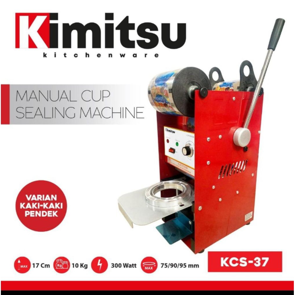 Cup sealer Kimitsu KCS-37 Mesin press gelas cup listrik ukuran kecil tanggung besar