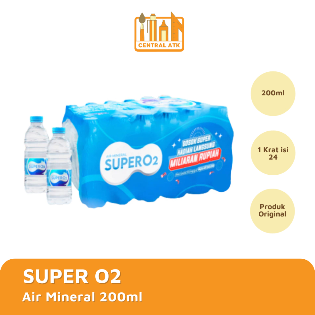 AIR MINERAL / WATER SUPER O2 200ML (1 KRAT)