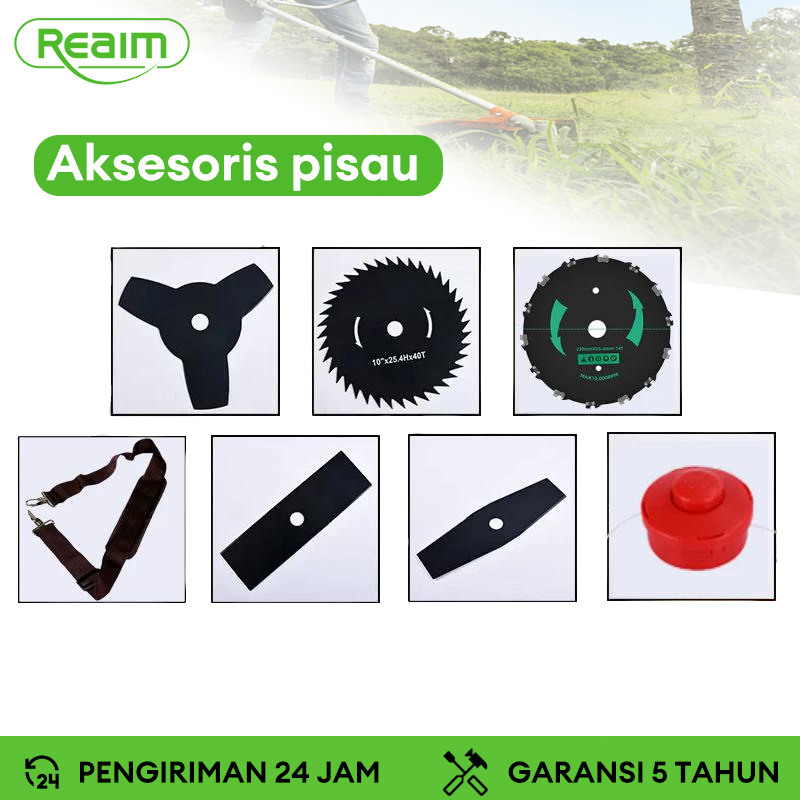 REAIM Aksesori mesin pemotong rumput /kepala mesin potong rumput/mata pisau mesin potong rumput