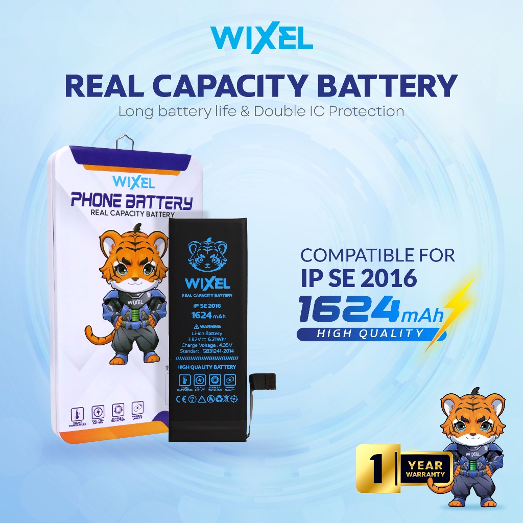 WIXEL Baterai Iphone 5 SE 2016 Batre Batrai Battery Dual Double Power Original HP Handphone Apple Ip