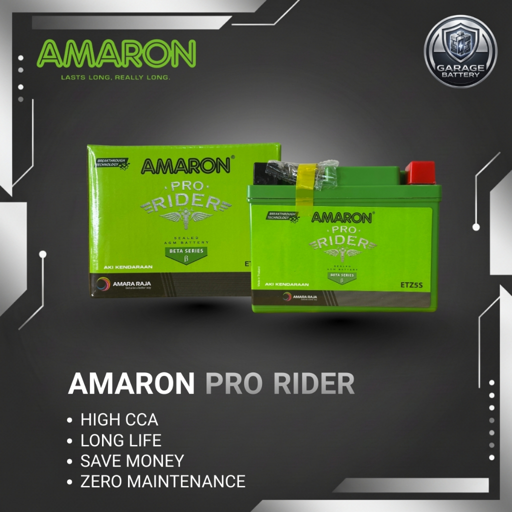 Amaron Aki Motor Yamaha R15 ETZ5S / GTZ5S / YTZ5S 12V / 3.5Ah - Aki Kering