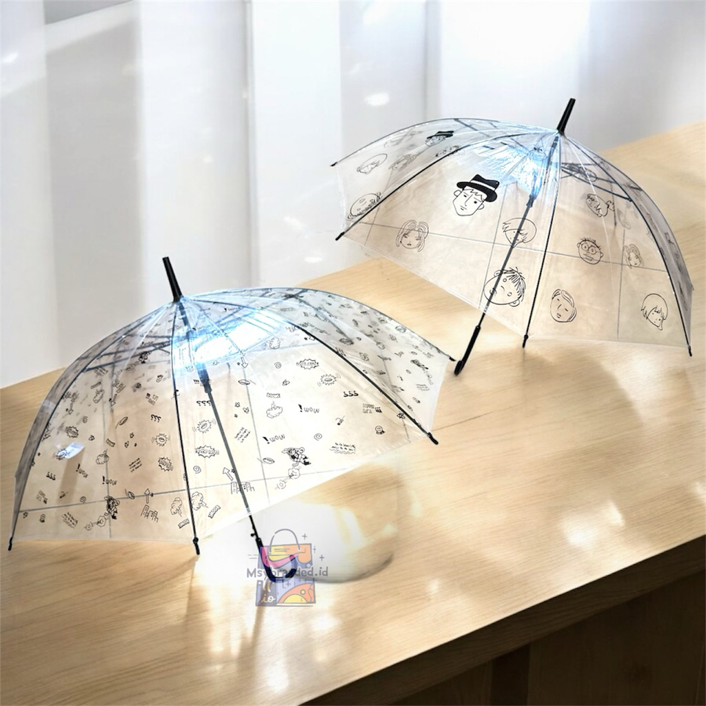 MINISO TRANSPARENT UMBRELLA PAYUNG TRANSPARAN AESTETHIC