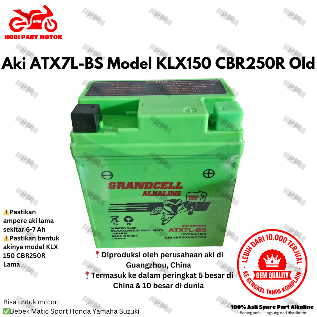 Aki Kering ATX7L-BS YTX7L-BS GTZ7V GTZ6V YTZ6V YTZ7V 12 Volt 7 Ampere alkaline beat genio scoopy iss