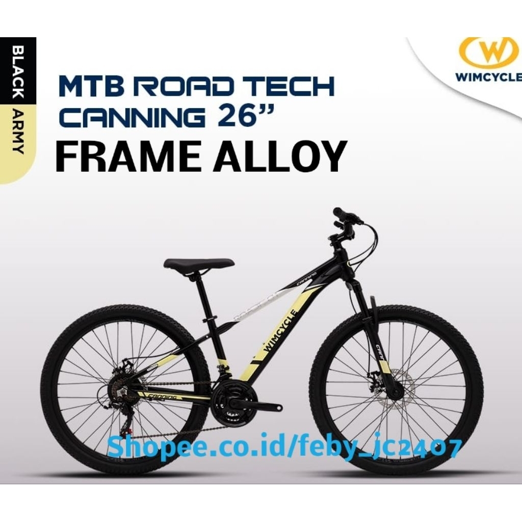 sepeda gunung mtb wim  CYCLE wimcycle road tech  frame alloy 26 inch