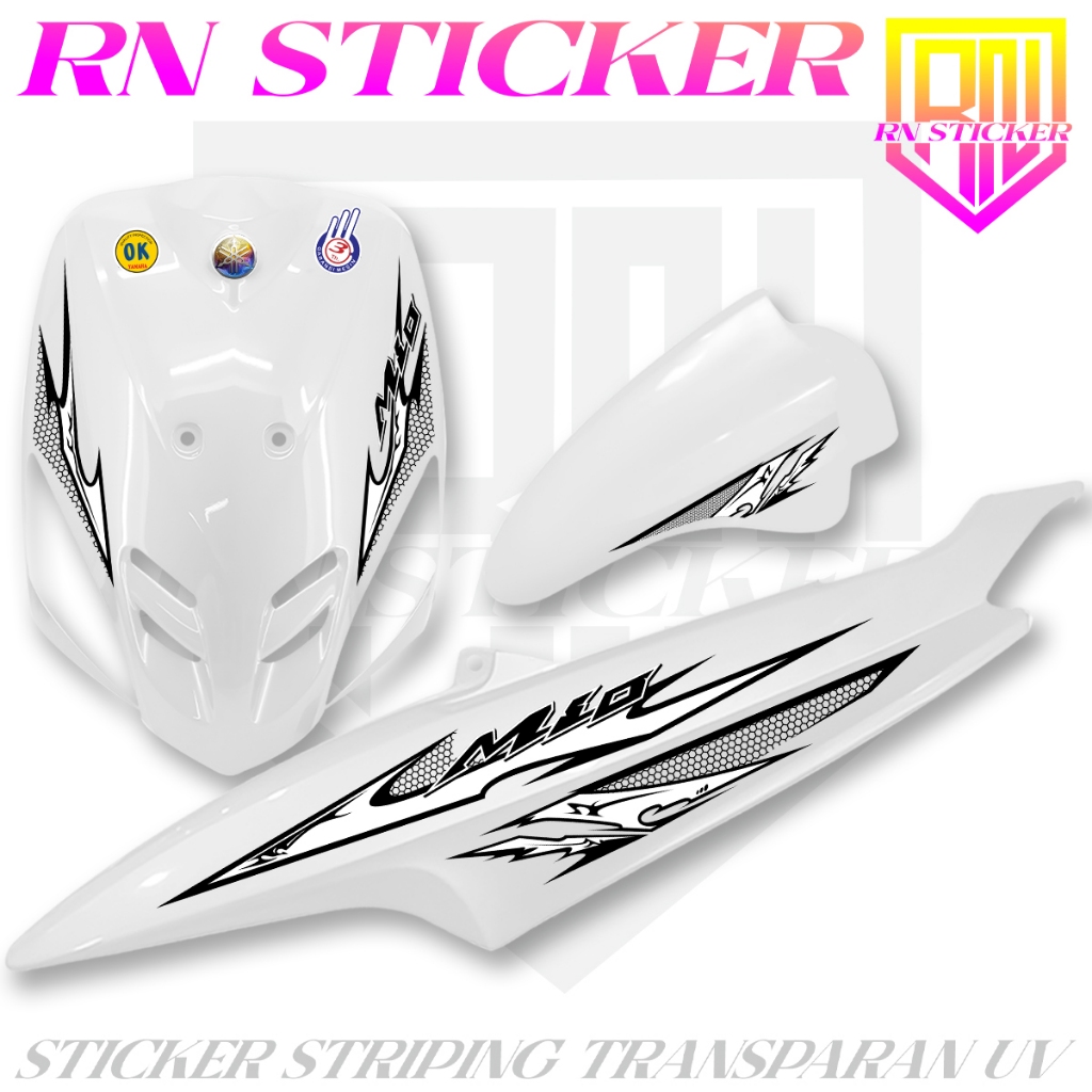 Striping Transparan Polet Variasi Mio Sporty Karbu Old 2008-2012 Striping Bahan  Bening