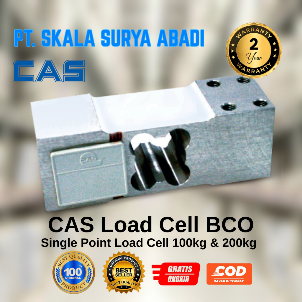 Load Cell CAS BCO Cap 100kg &200kg/ Single Point Load Cell /Load Cell Timbangan 100-200kg